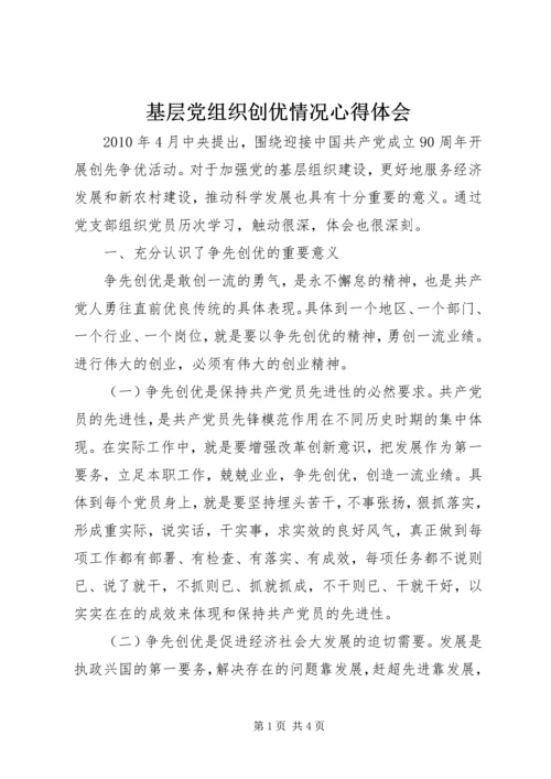 基层党组织创优情况心得体会.docx
