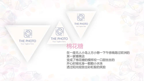 手绘粉色小清新旅行电子相册PPT动态模板
