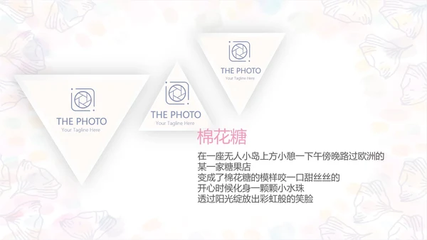 手绘粉色小清新旅行电子相册PPT动态模板
