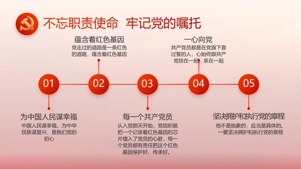 红色党建党支部工作汇报PPT党课