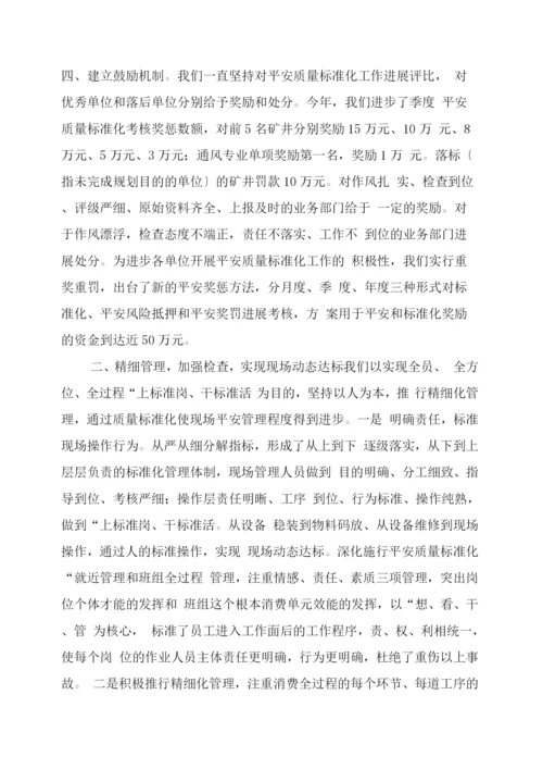 xx煤矿集团公司安全质量标准化工作汇报.docx