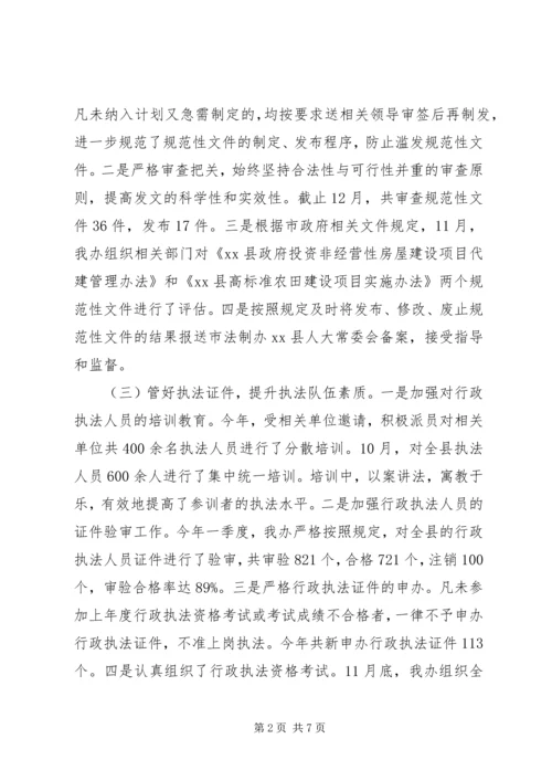 乡镇法制办年度工作总结.docx