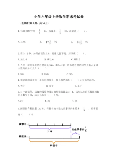 小学六年级上册数学期末考试卷及完整答案一套.docx