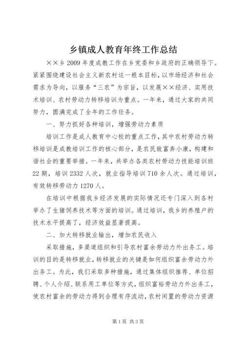 乡镇成人教育年终工作总结.docx