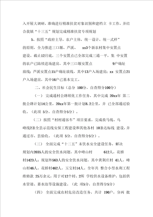 乡镇综合目标管理责任制执行情况自查报告