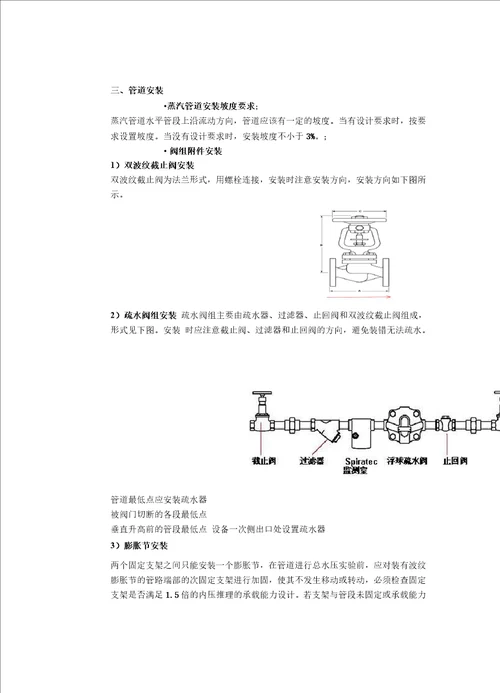 蒸汽管道及冷凝水系统施工方案