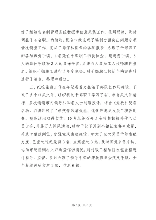 乡镇政府组织办年度工作总结.docx