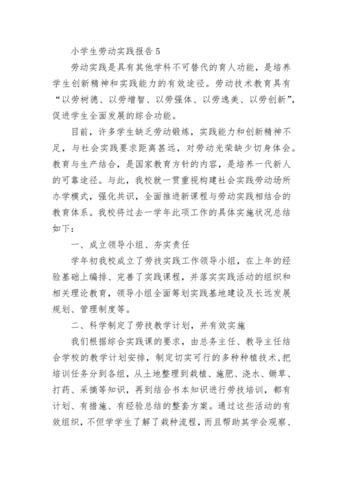 2022小学生劳动实践报告（通用7篇）.docx