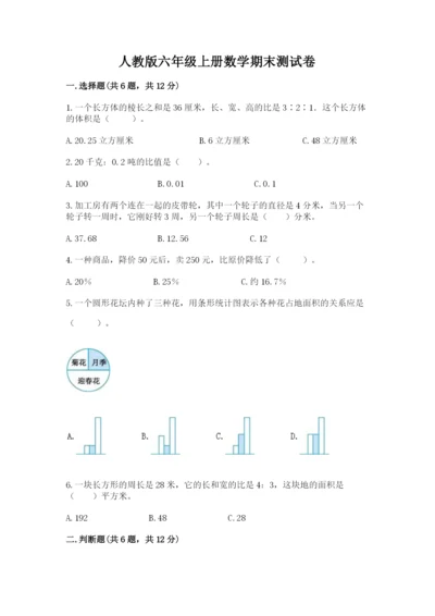 人教版六年级上册数学期末测试卷精品【精选题】.docx