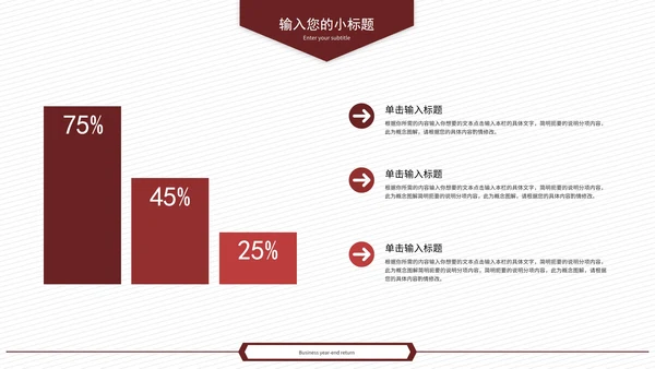 红色简约风年终汇报PPT模板