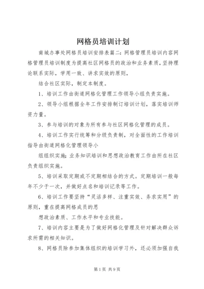 网格员培训计划.docx