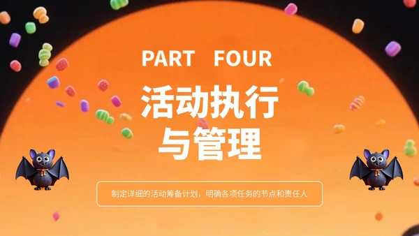 橙黄色卡通风万圣节活动营销方案PPT