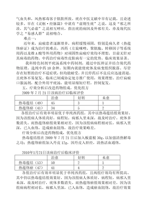 皮肤科中医诊疗方案版