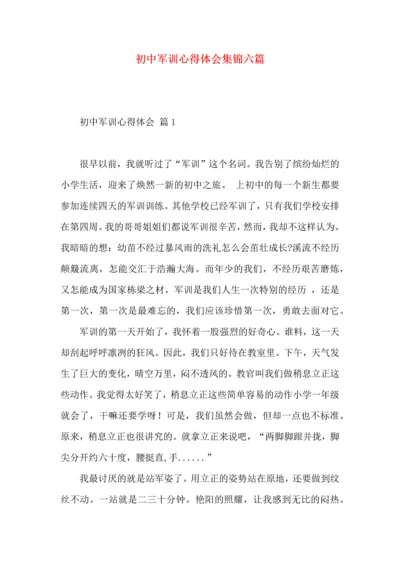 初中军训心得体会集锦六篇.docx