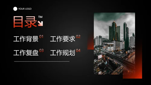 实景几何高级商务工作复盘总结报告PPT模板