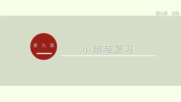 人教版（2024）物理八年级下册第九章 压强单元复习 课件（52张PPT)