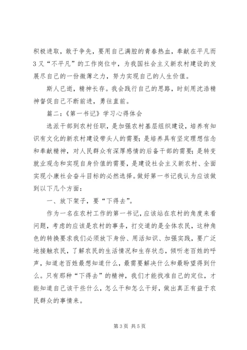 学习第一书记心得体会精编.docx