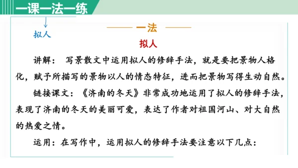 2. 济南的冬天 第2课时课件 七年级语文上册（部编版 五四学制2024）