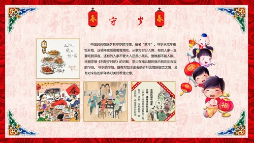 春节习俗传统文化PPT模板