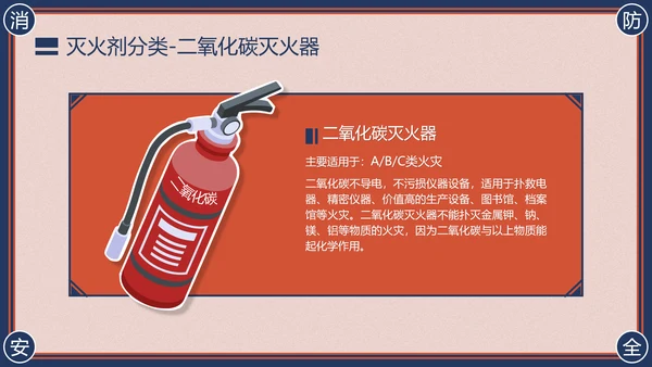 消防安全主题班会灭火器PPT模版