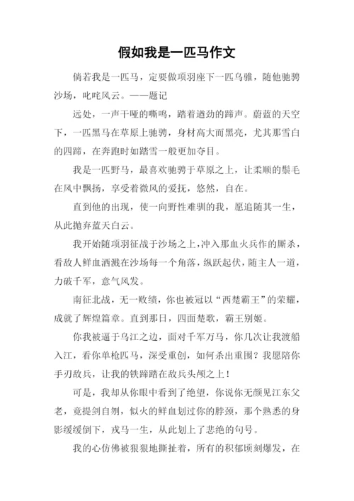 假如我是一匹马作文-1.docx