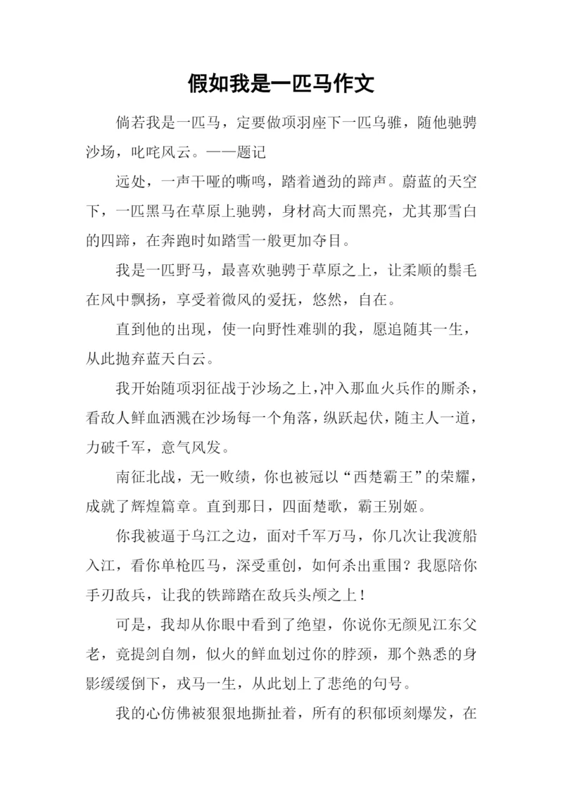 假如我是一匹马作文-1.docx