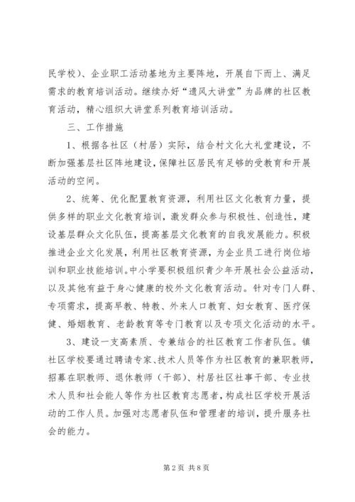 社区的教育工作计划范本.docx
