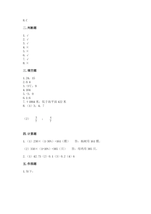 冀教版六年级下册数学期末测试卷（历年真题）.docx
