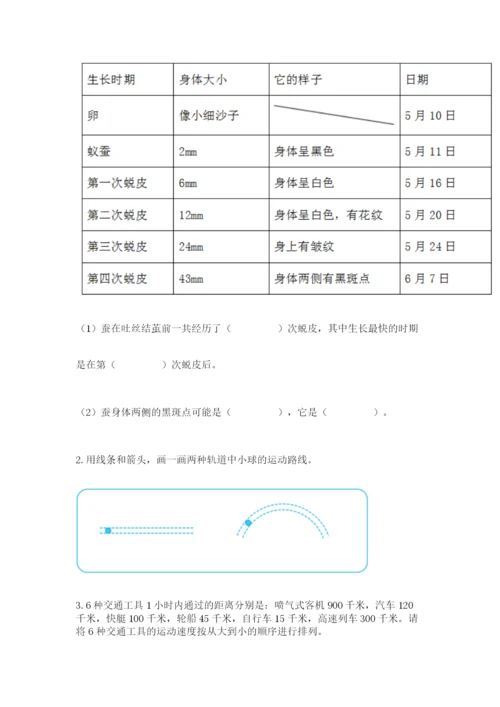 教科版小学科学三年级下册期末测试卷附参考答案【达标题】.docx