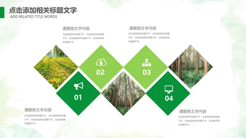 植树节指数造林生态文明环保PPT模板