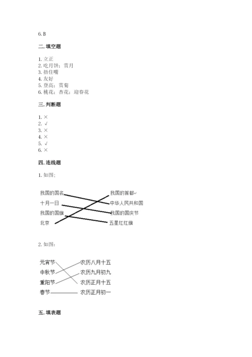 新部编版小学二年级上册道德与法治期末测试卷含下载答案.docx