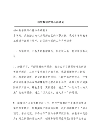 初中数学教师心得体会.docx