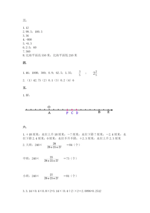 人教版六年级数学下学期期末测试题附完整答案【典优】.docx