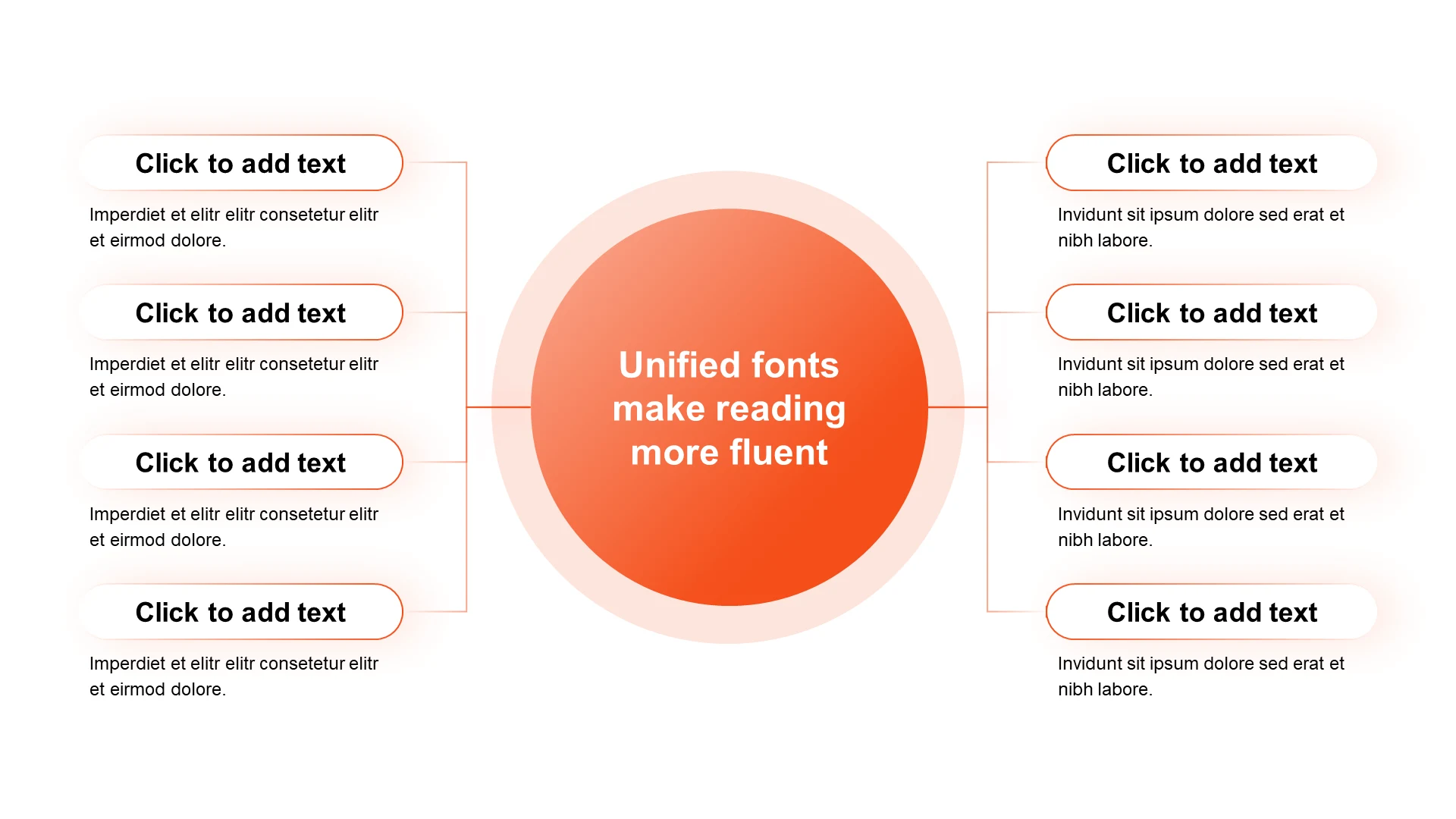 渐变纯文字PPT层次结构