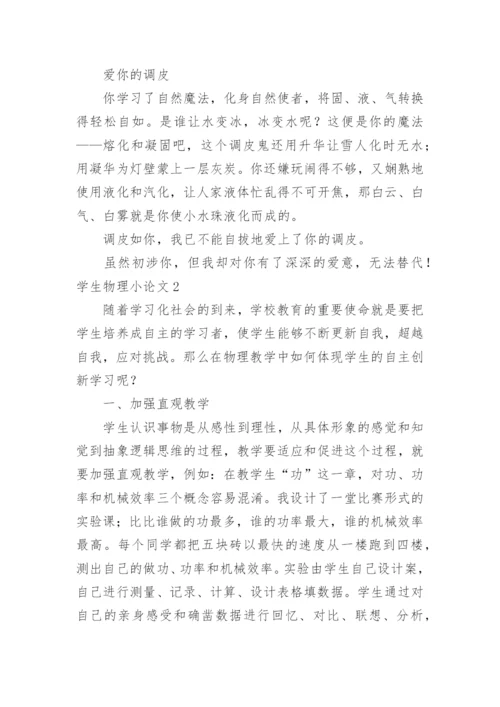 学生物理小论文.docx
