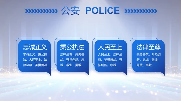 公安局党员大会工作总结动态PPT