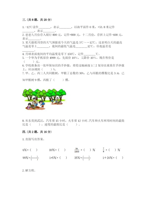 小学六年级升初中模拟试卷附参考答案（a卷）.docx