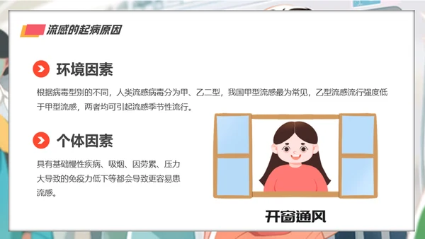 冬季预防流感甲流感冒通用PPT模板