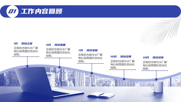 几何风年度工作总结通用PPT模版