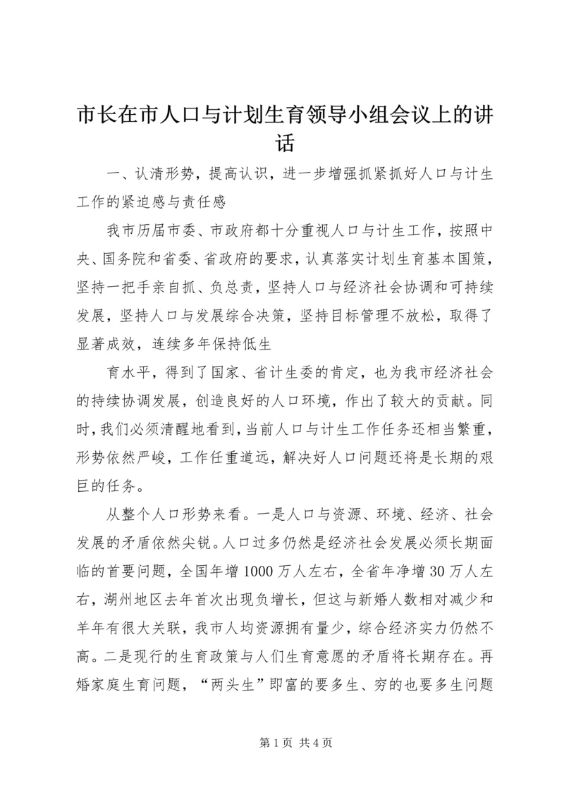 市长在市人口与计划生育领导小组会议上的讲话 (4).docx