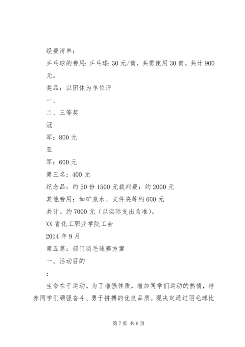 羽毛球赛初步方案.docx