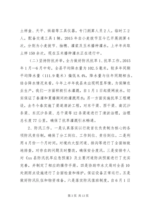 乡镇水务上半年工作总结.docx