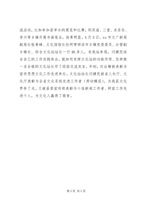 文化站年度工作总结及来年工作计划.docx