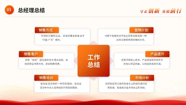 红色科技风企业年中工作总结大会ppt模板年中总结年会