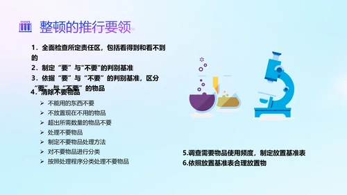 蓝色渐变简约风实验室5s管理培训ppt