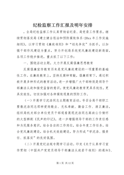 纪检监察工作汇报及明年安排.docx