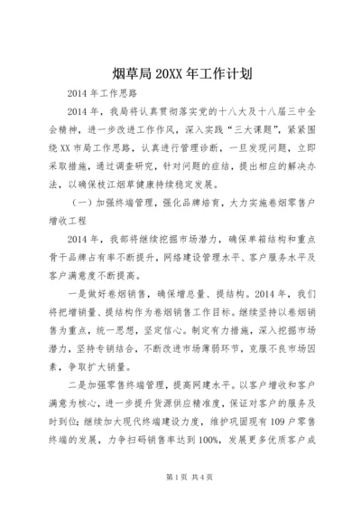 烟草局20XX年工作计划.docx