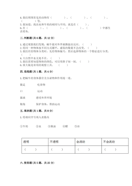 教科版一年级下册科学期末测试卷精品（名校卷）.docx