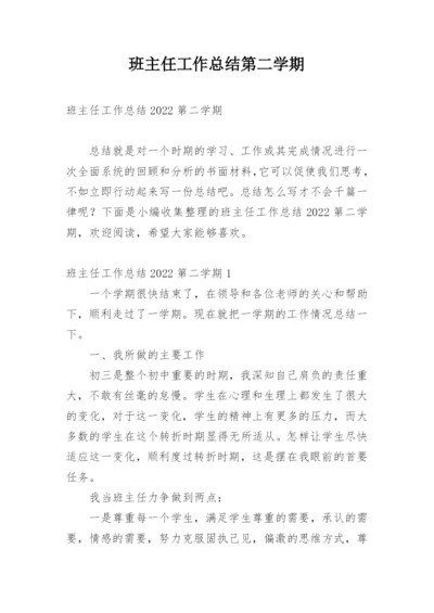 班主任工作总结第二学期.docx