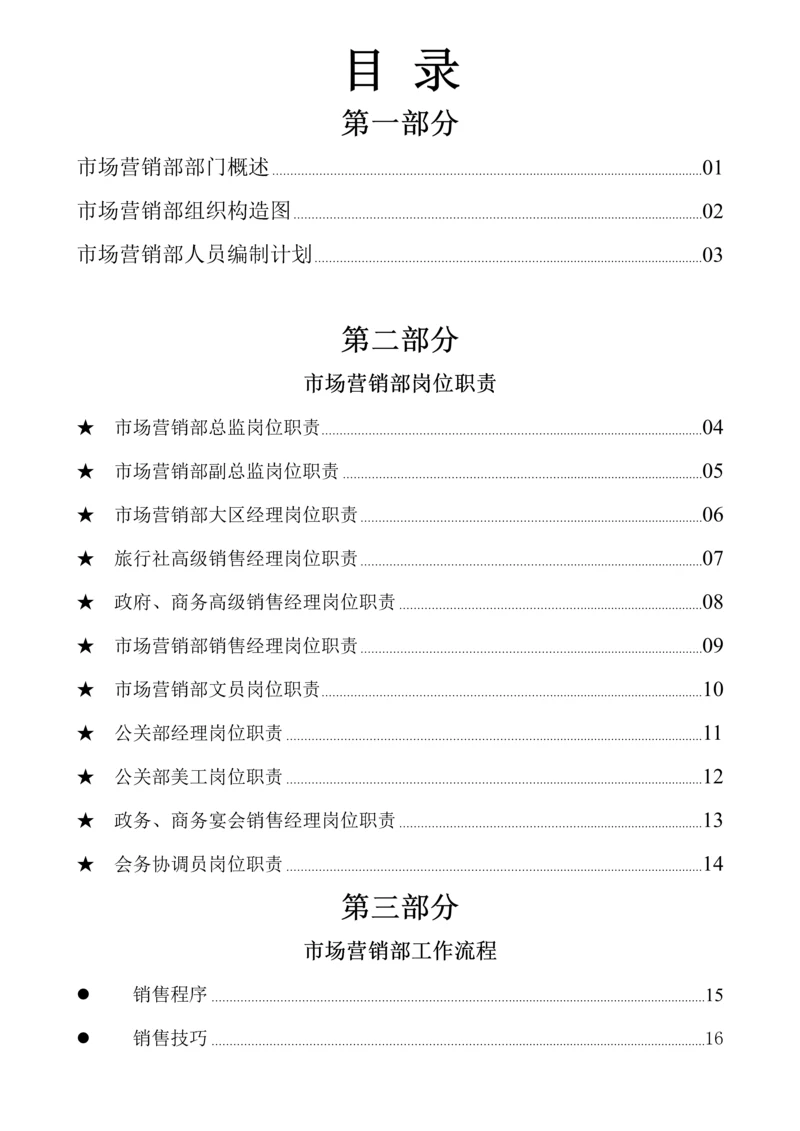 五星级酒店市场营销部运营手册.docx